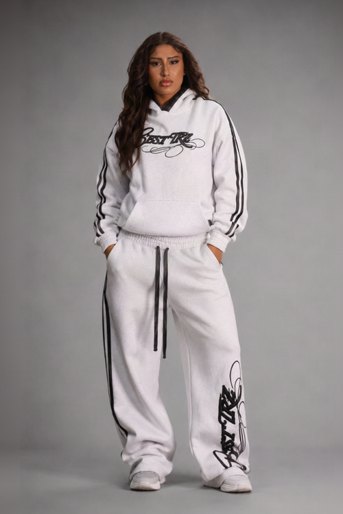 TRZ TRACKSUIT-SET GREY „no more space for words“