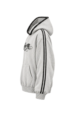 TRZ HOODIE - GREY "NO MORE SPACE FOR WORDS"