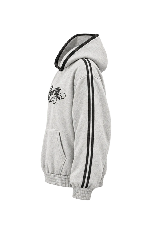 TRZ HOODIE - GREY "NO MORE SPACE FOR WORDS"
