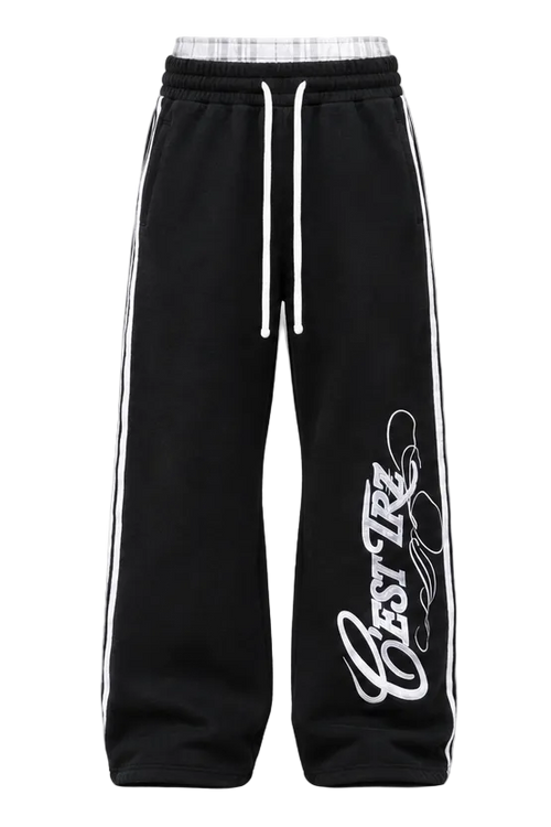 TRZ SWEATPANTS BLACK „no more space for words“
